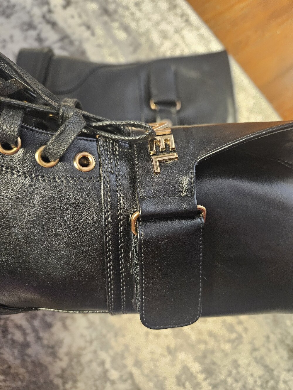 Lux Black Rubber-Soled Leather Boots NEW - Picture 6 of 7